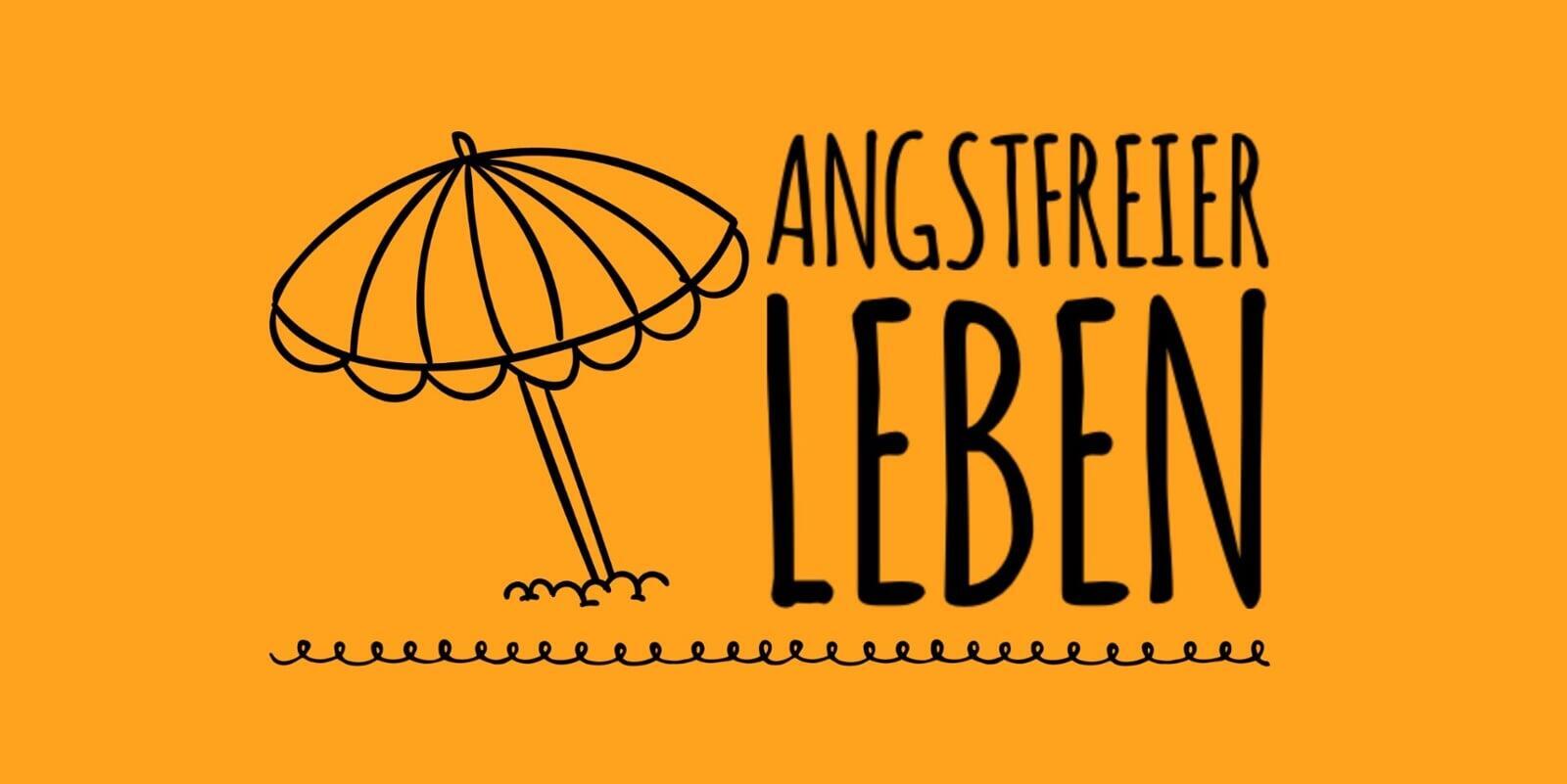 Logo von Angstfreier leben in orange und schwarz